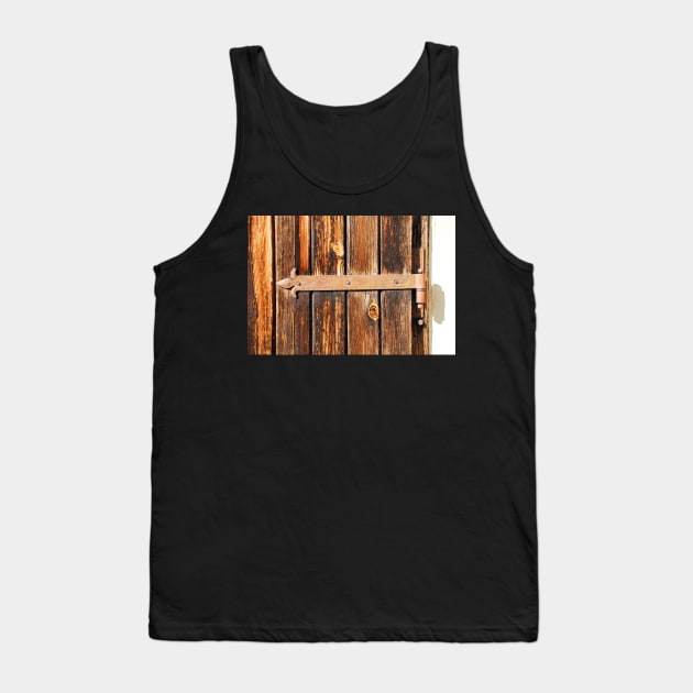 Rusted Hinge on Wooden Door Tank Top by jojobob